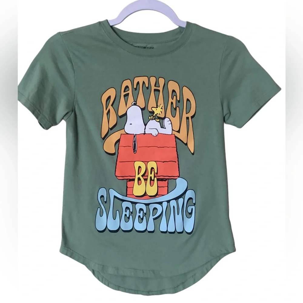 Snoopy Rather Be Sleeping T-Shirt - Picture 1 of 4
